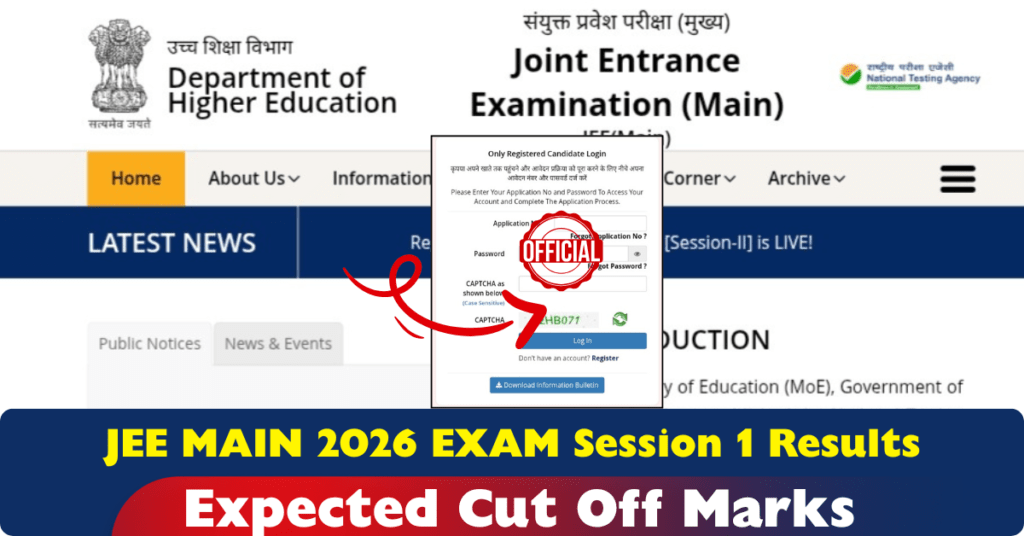 JEE Main 2026 Result Session 1 LIVE : Scorecard Download Link, Release ...